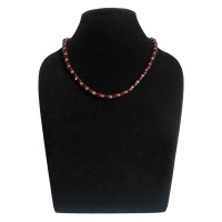 Maroon and Crystal Beads Necklace - Ethnic Inspiration
